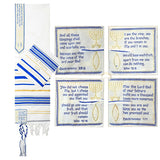 Gebedssjaal "Zegen Messiaans Gebed" Sjaal met bijpassende tas - Royal bleu