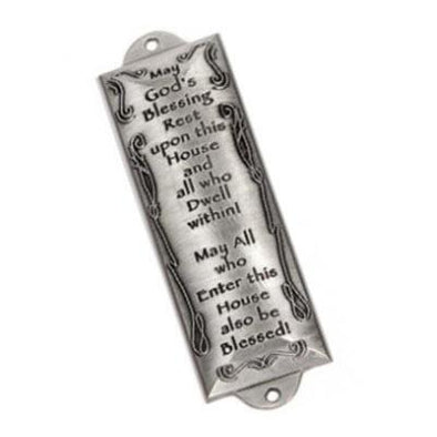 Mezuzah - Bless This House (4.25") - Pewter