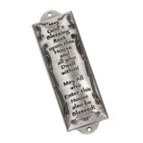 Mezuzah: Bless This House (4.25") - Pewter ( Zilverkleurig )